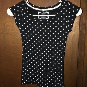Polka dotted tee shirt